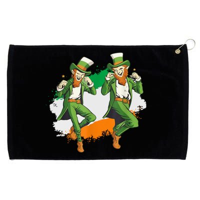 Leprechaun Gridy Dance St Patricks Day Grommeted Golf Towel