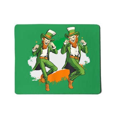 Leprechaun Gridy Dance St Patricks Day Mousepad