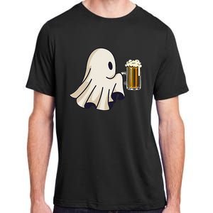 Little Ghost Drinking Beer Funny Halloween Costume Adult ChromaSoft Performance T-Shirt