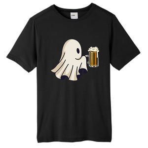 Little Ghost Drinking Beer Funny Halloween Costume Tall Fusion ChromaSoft Performance T-Shirt