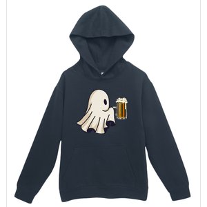 Little Ghost Drinking Beer Funny Halloween Costume Urban Pullover Hoodie