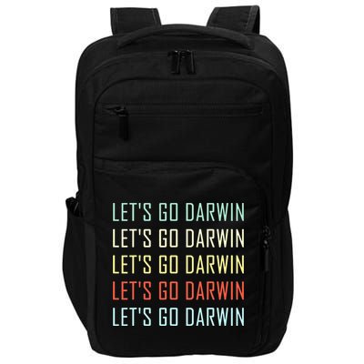 Lets Go Darwin Funny Sarcastic Trending Political Impact Tech Backpack