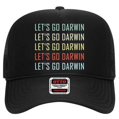 Lets Go Darwin Funny Sarcastic Trending Political Trucker Hat
