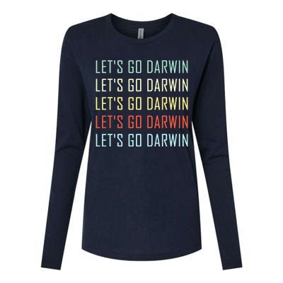 Lets Go Darwin Funny Sarcastic Trending Political Womens Cotton Relaxed Long Sleeve T-Shirt