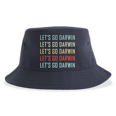 Lets Go Darwin Funny Sarcastic Trending Political Sustainable Bucket Hat