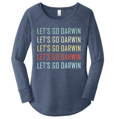 Lets Go Darwin Funny Sarcastic Trending Political Women's Perfect Tri Tunic Long Sleeve Shirt