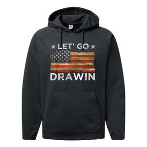 Lets Go Darwin Usa Flag Performance Fleece Hoodie