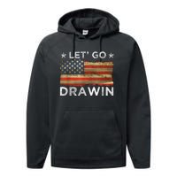 Lets Go Darwin Usa Flag Performance Fleece Hoodie