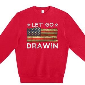 Lets Go Darwin Usa Flag Premium Crewneck Sweatshirt