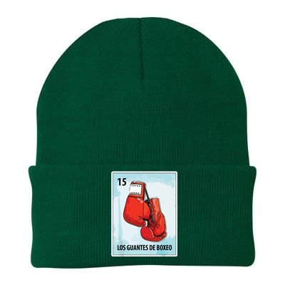 Los Guantes De Boxeo Mexican Boxing Gloves Cards Knit Cap Winter Beanie