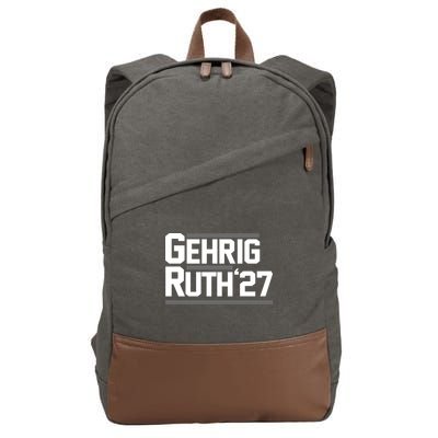 Lou Gehrig Day Lou Gehrig Ruth27 Cotton Canvas Backpack