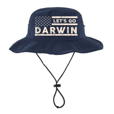 Lets Go Darwin US Flag Vintage Bucket Hat