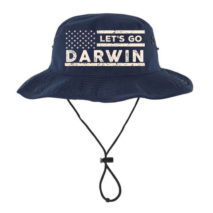 Lets Go Darwin US Flag Vintage Bucket Hat