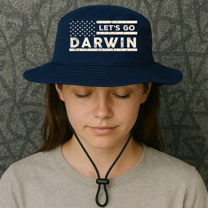 Lets Go Darwin US Flag Vintage Bucket Hat
