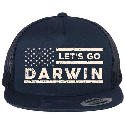 Lets Go Darwin US Flag Vintage Flatbill Hat