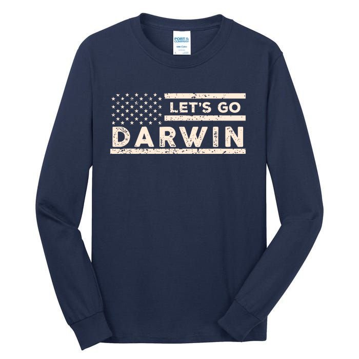 Lets Go Darwin US Flag Vintage Tall Long Sleeve T-Shirt