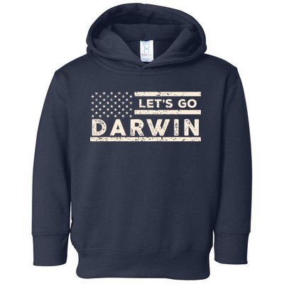Lets Go Darwin US Flag Vintage Toddler Hoodie
