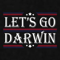 Lets Go Darwin Sarcastic Saying USA Flag Lets Go Darwin Ladies PosiCharge Tri-Blend Wicking Tank