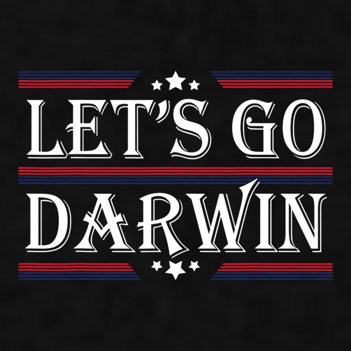 Lets Go Darwin Sarcastic Saying USA Flag Lets Go Darwin Ladies PosiCharge Tri-Blend Wicking Tank
