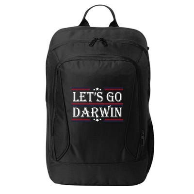 Lets Go Darwin Sarcastic Saying USA Flag Lets Go Darwin City Backpack