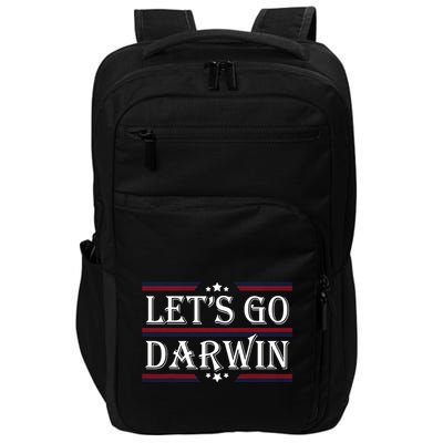 Lets Go Darwin Sarcastic Saying USA Flag Lets Go Darwin Impact Tech Backpack