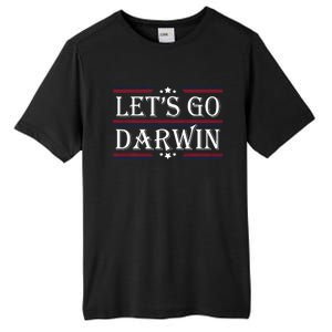 Lets Go Darwin Sarcastic Saying USA Flag Lets Go Darwin Tall Fusion ChromaSoft Performance T-Shirt