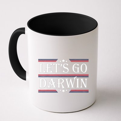 Lets Go Darwin Sarcastic Saying USA Flag Lets Go Darwin Mug