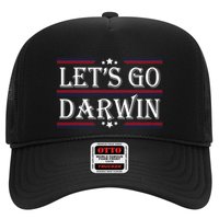 Lets Go Darwin Sarcastic Saying USA Flag Lets Go Darwin Trucker Hat