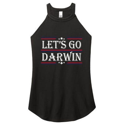 Lets Go Darwin Sarcastic Saying USA Flag Lets Go Darwin Women's Perfect Tri Rocker Tank