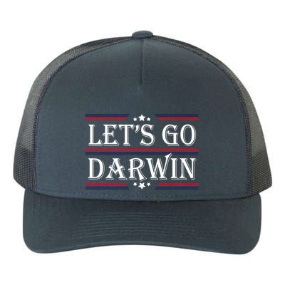 Lets Go Darwin Sarcastic Saying USA Flag Lets Go Darwin Yupoong Adult 5-Panel Trucker Hat