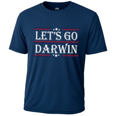 Lets Go Darwin Sarcastic Saying USA Flag Lets Go Darwin Performance Shirt