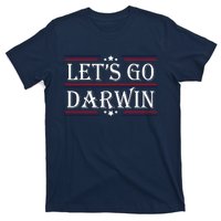 Lets Go Darwin Sarcastic Saying USA Flag Lets Go Darwin T-Shirt