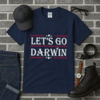 Lets Go Darwin Sarcastic Saying USA Flag Lets Go Darwin Tall T-Shirt