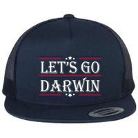 Lets Go Darwin Sarcastic Saying USA Flag Lets Go Darwin Flatbill Hat