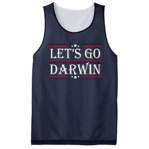 Lets Go Darwin Sarcastic Saying USA Flag Lets Go Darwin Mesh Reversible Basketball Jersey Tank