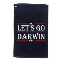 Lets Go Darwin Sarcastic Saying USA Flag Lets Go Darwin Golf Towel