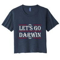 Lets Go Darwin Sarcastic Saying USA Flag Lets Go Darwin Crop Top