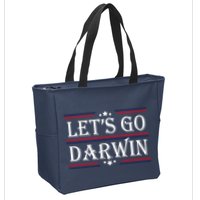 Lets Go Darwin Sarcastic Saying USA Flag Lets Go Darwin Zip Tote Bag