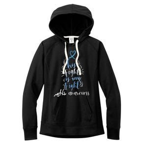 Lou Gehrig Disease ALS Awareness Month Celebration, Perfect For MND Patients Women's Fleece Hoodie