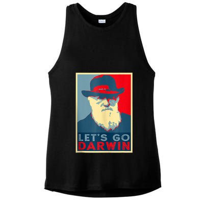 Lets Go Darwin Funny Sarcastic Hope Style Ladies PosiCharge Tri-Blend Wicking Tank