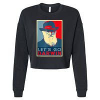 Lets Go Darwin Funny Sarcastic Hope Style Cropped Pullover Crew