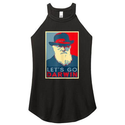 Lets Go Darwin Funny Sarcastic Hope Style Women's Perfect Tri Rocker Tank