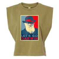 Lets Go Darwin Funny Sarcastic Hope Style Garment-Dyed Women's Muscle Tee
