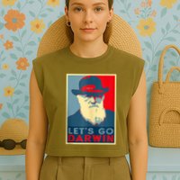 Lets Go Darwin Funny Sarcastic Hope Style Garment-Dyed Women's Muscle Tee