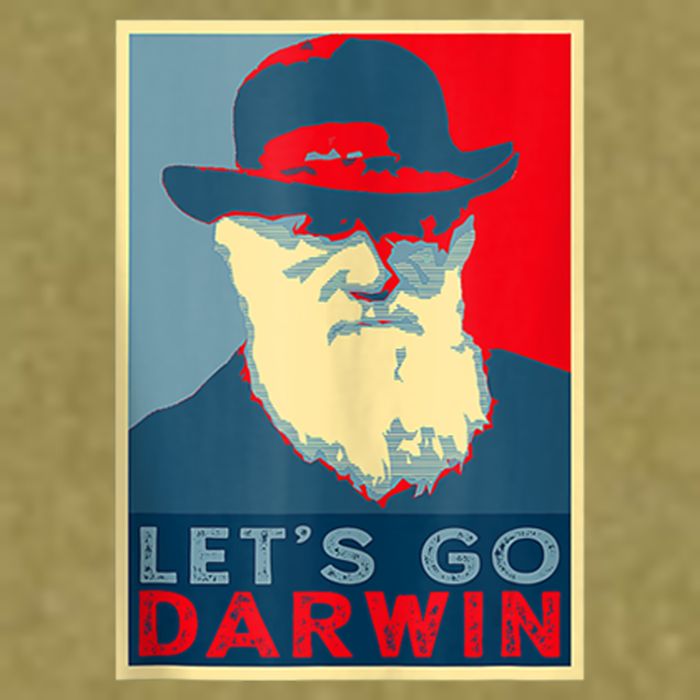 Lets Go Darwin Funny Sarcastic Hope Style Garment-Dyed Women's Muscle Tee
