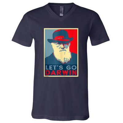 Lets Go Darwin Funny Sarcastic Hope Style V-Neck T-Shirt