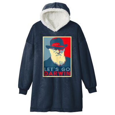 Lets Go Darwin Funny Sarcastic Hope Style Hooded Wearable Blanket