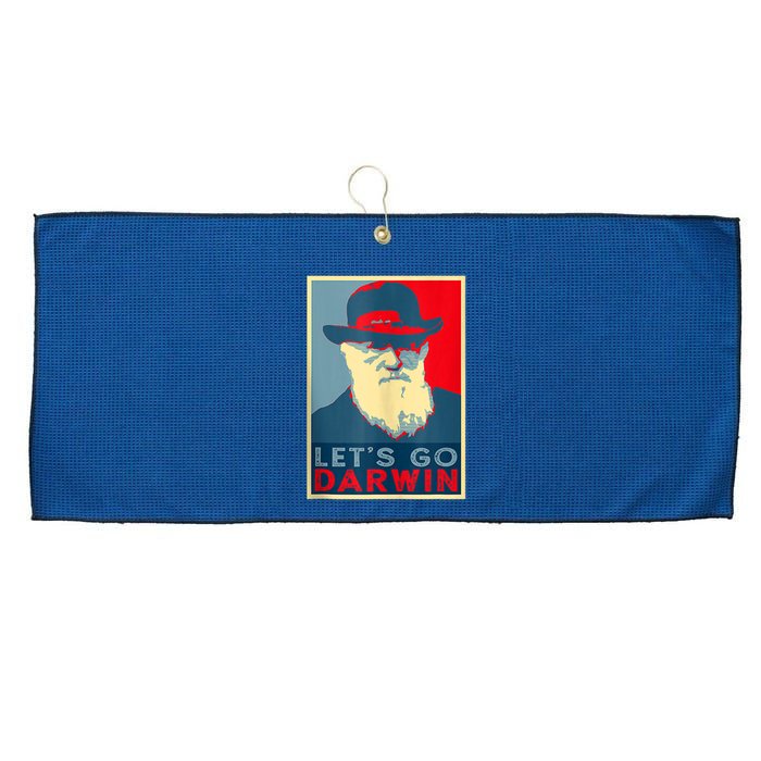 Lets Go Darwin Funny Sarcastic Hope Style Large Microfiber Waffle Golf Towel