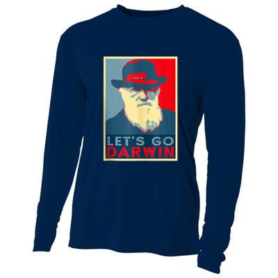 Lets Go Darwin Funny Sarcastic Hope Style Cooling Performance Long Sleeve Crew