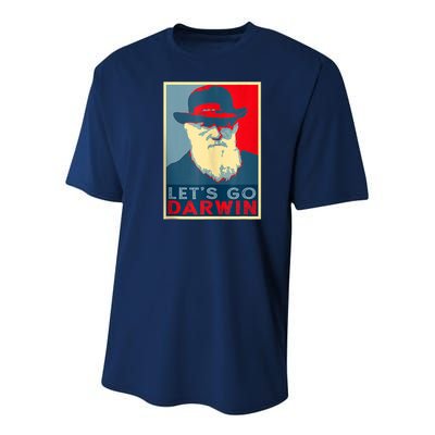 Lets Go Darwin Funny Sarcastic Hope Style Youth Performance Sprint T-Shirt